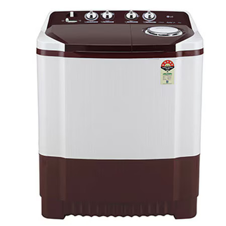 LG 8Kg Semi Automatic Top Load Washing Machine, Roller Jet Pulsator, Rat Away, Burgundy P8030SRAZ